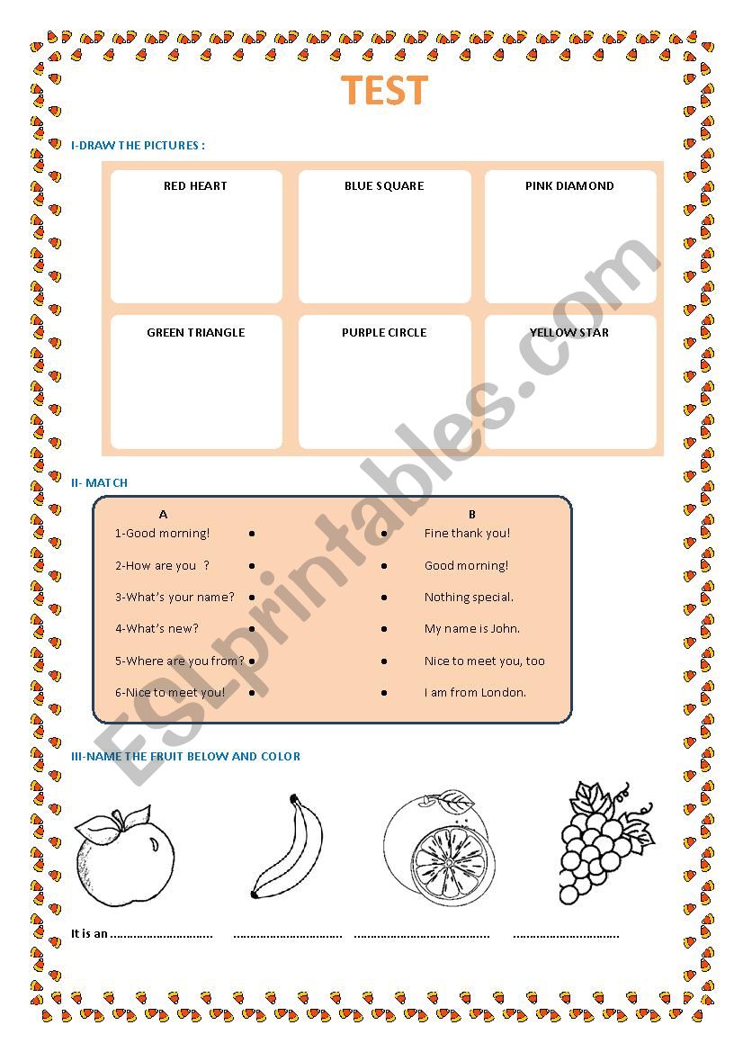 Exercice  worksheet