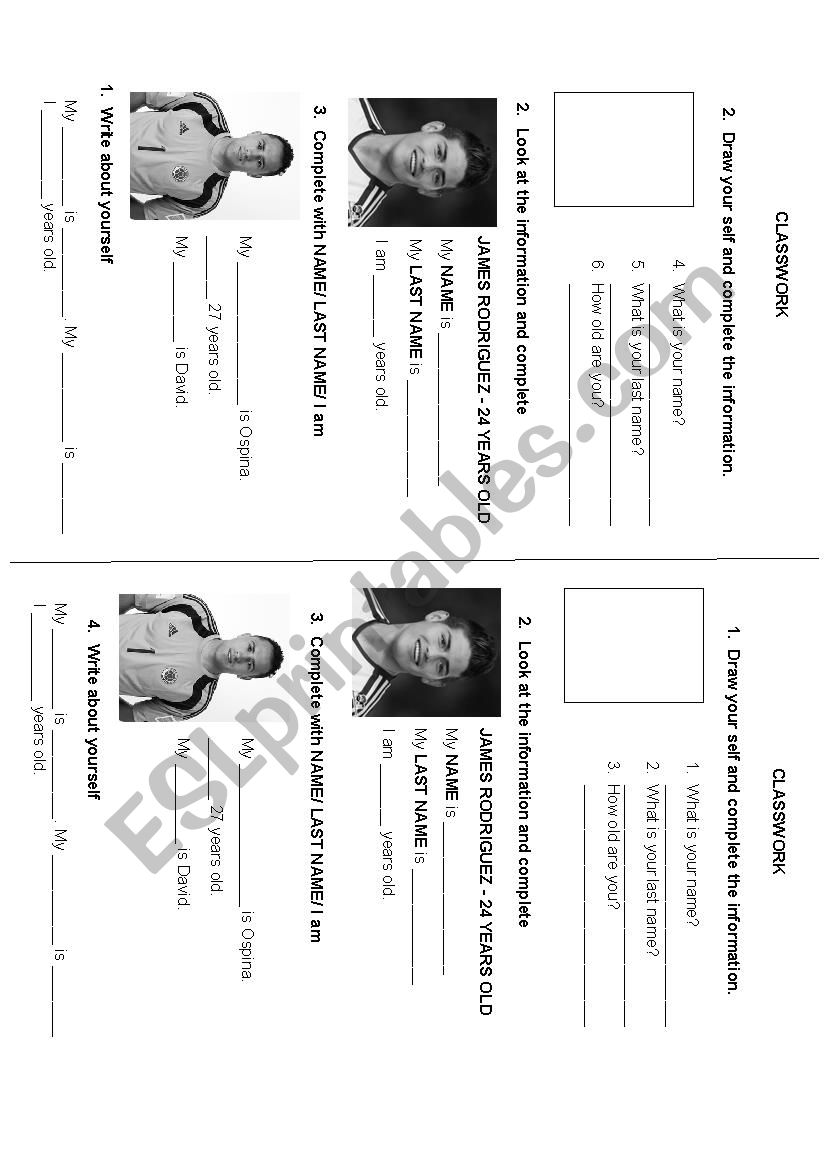 PERSONAL INFORMATION worksheet