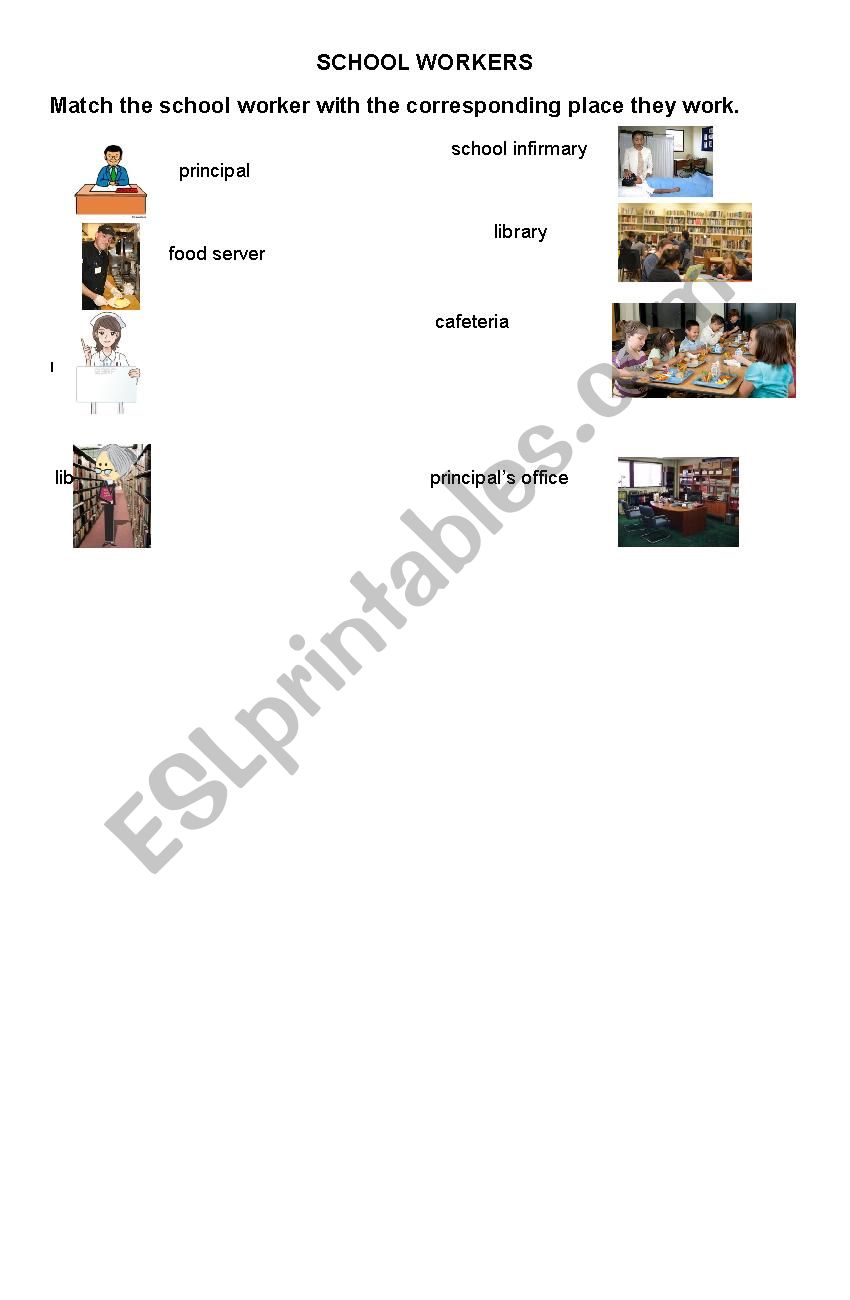 School Workers worksheet