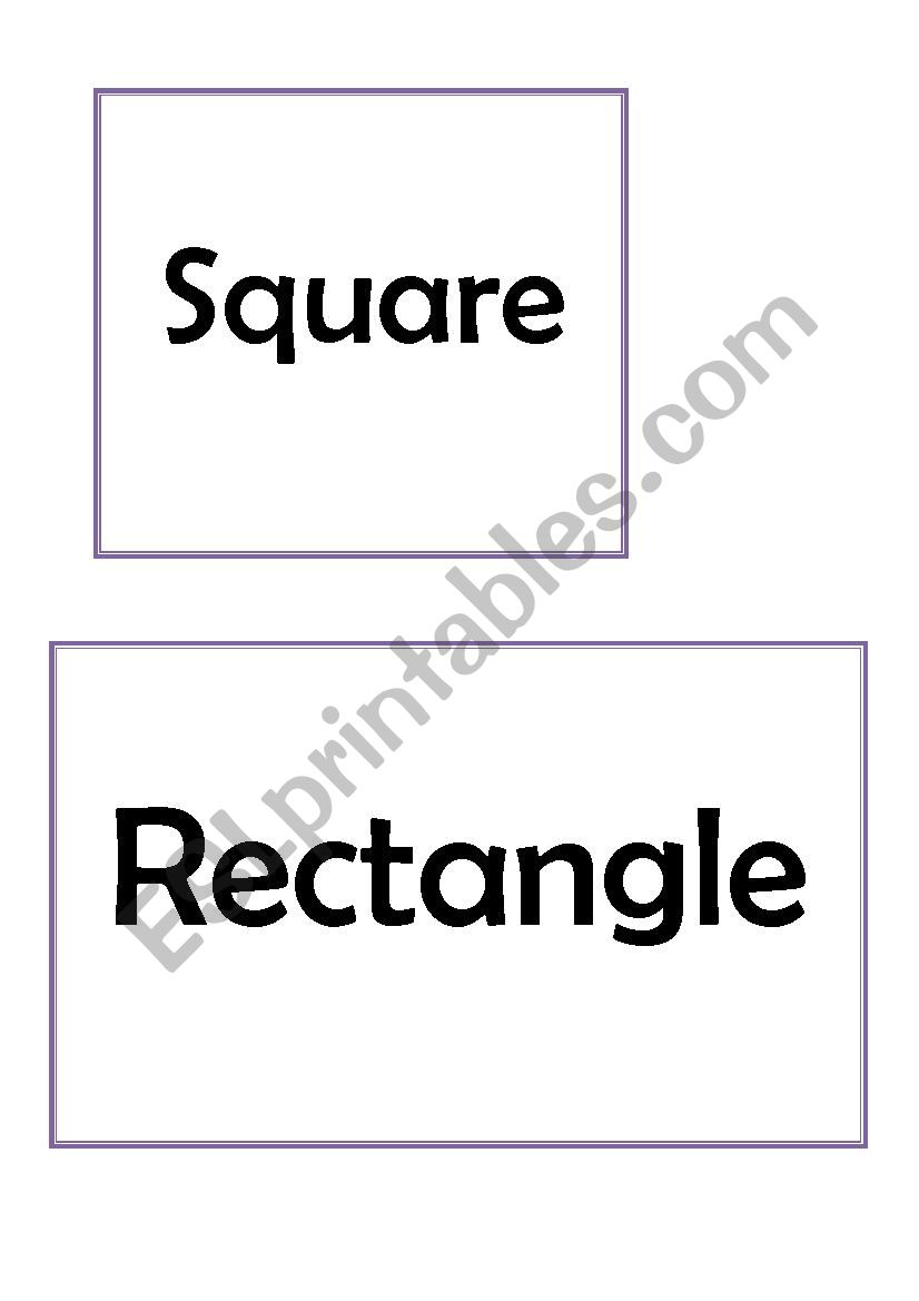 Shapes worksheet