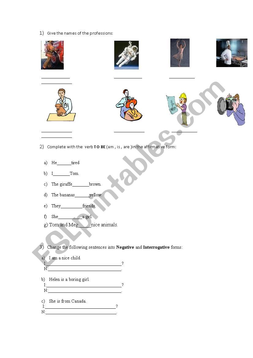 Exercises  worksheet