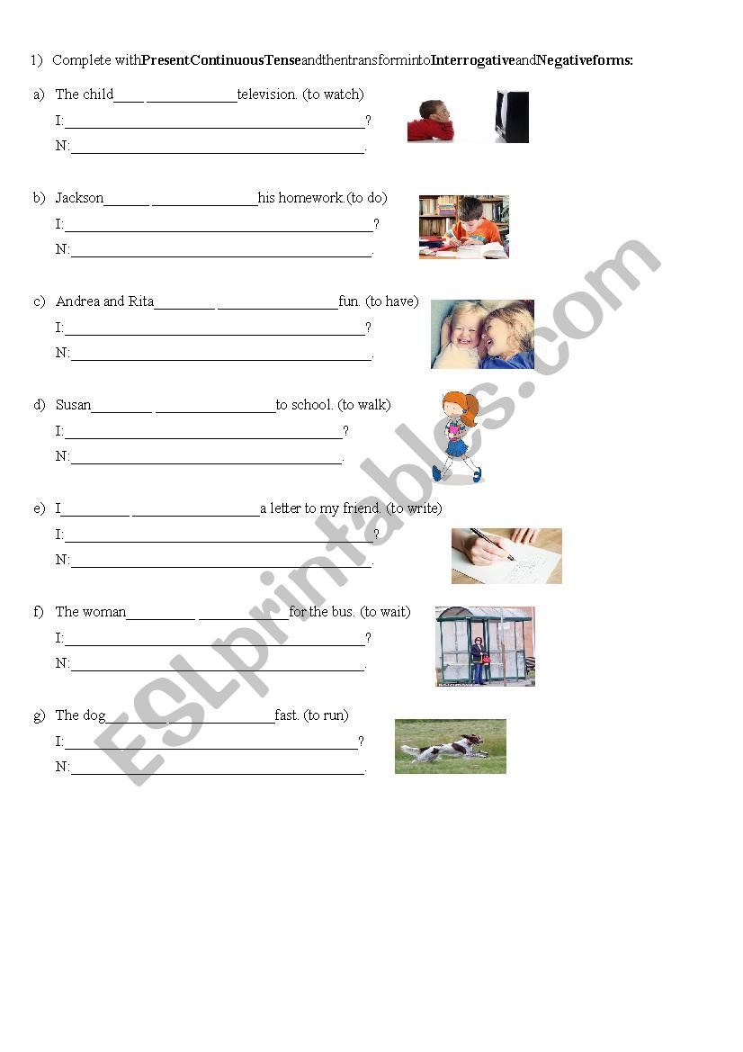 Exercises worksheet