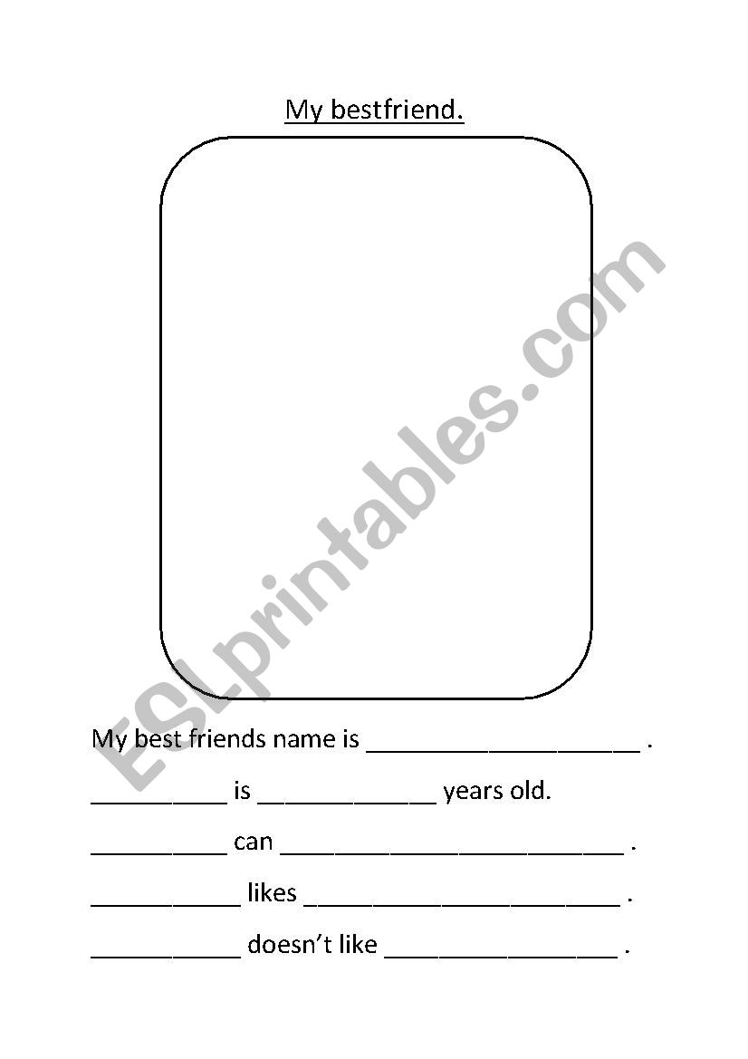 My friend worksheet