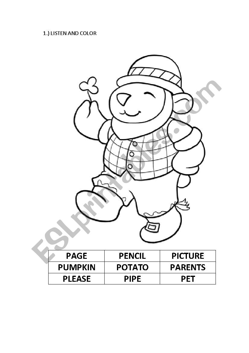 LISTENING ACTIVITY worksheet