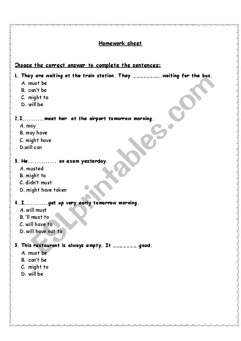  pissibility an deduction worksheet