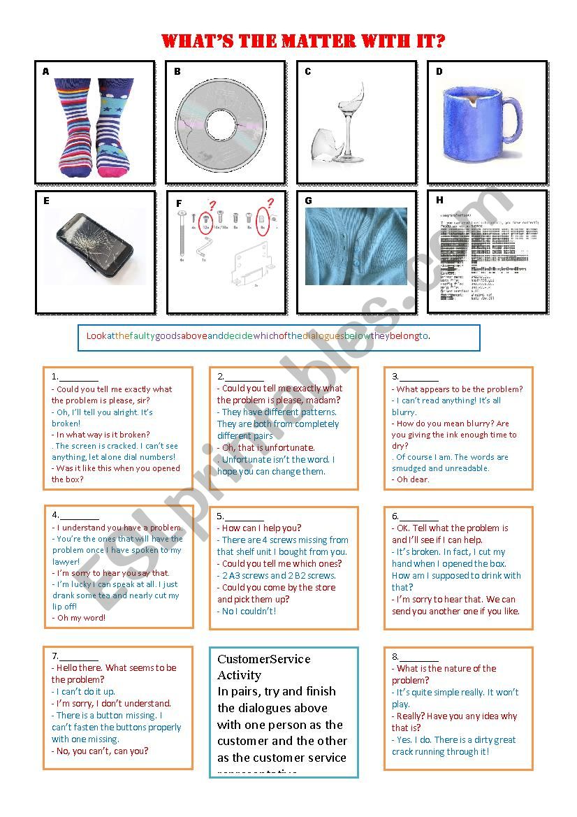 Faulty Items Mix and Match Reading