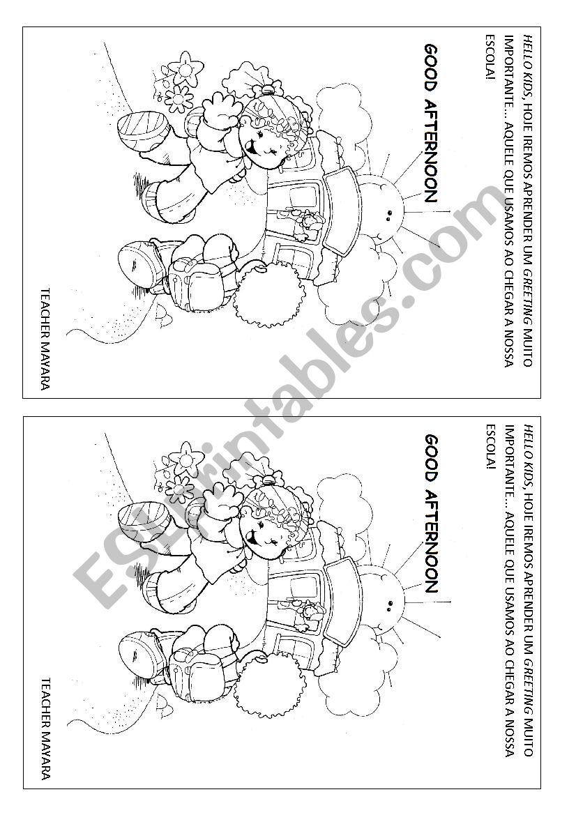 Greetings worksheet