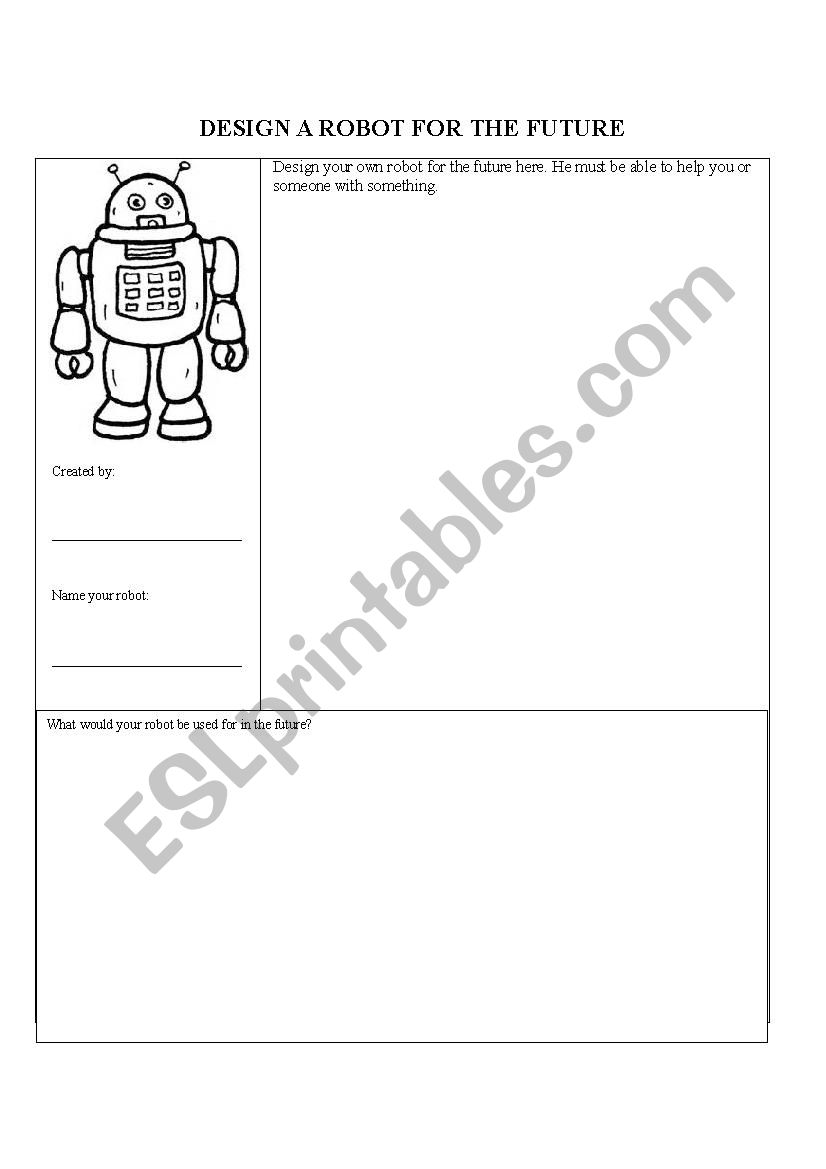 Technology & Robots worksheet