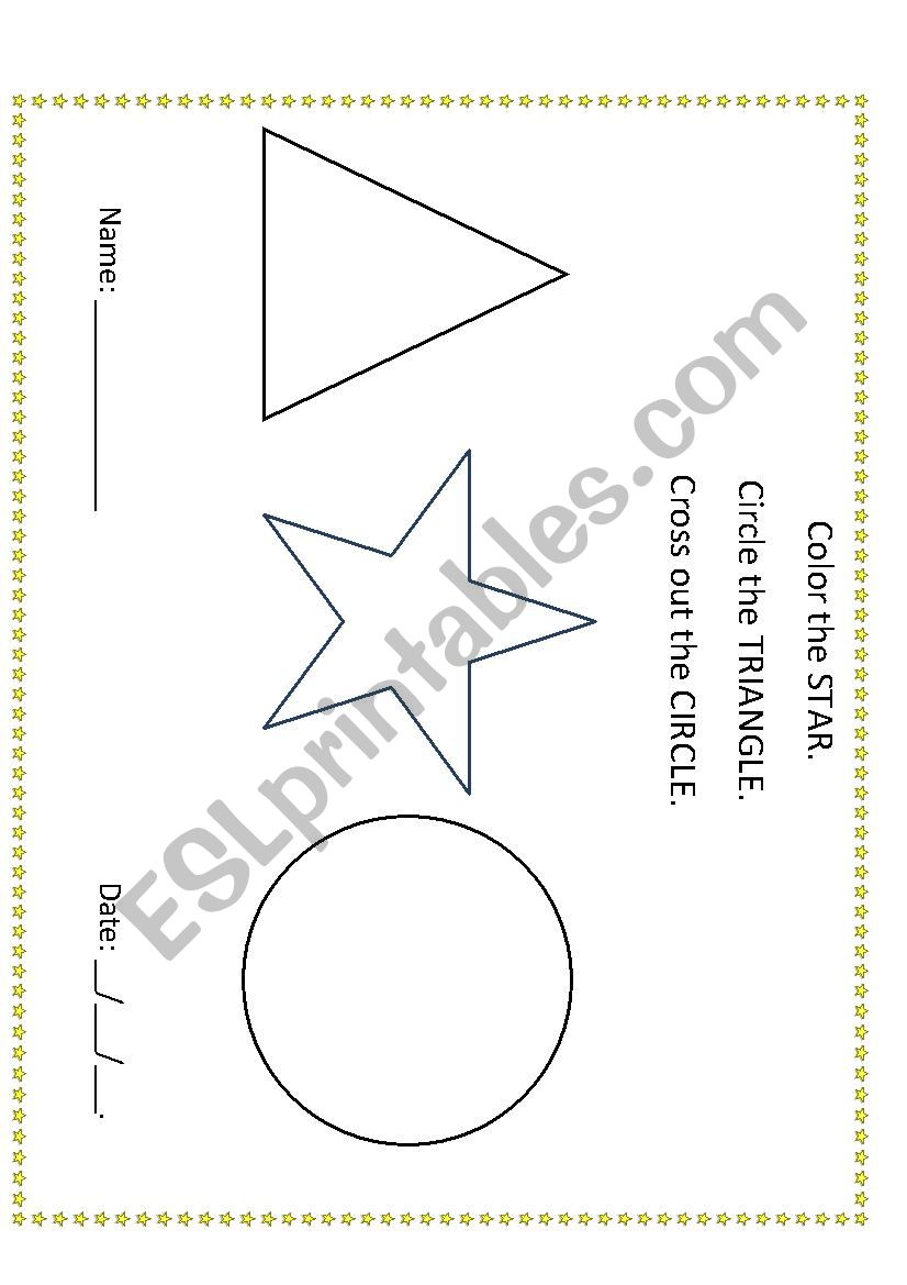 Shapes worksheet