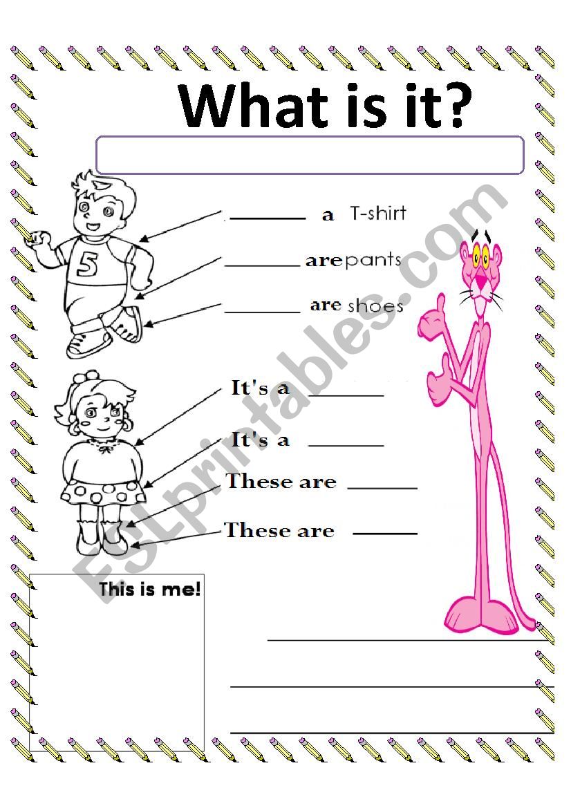 Clothes worksheet