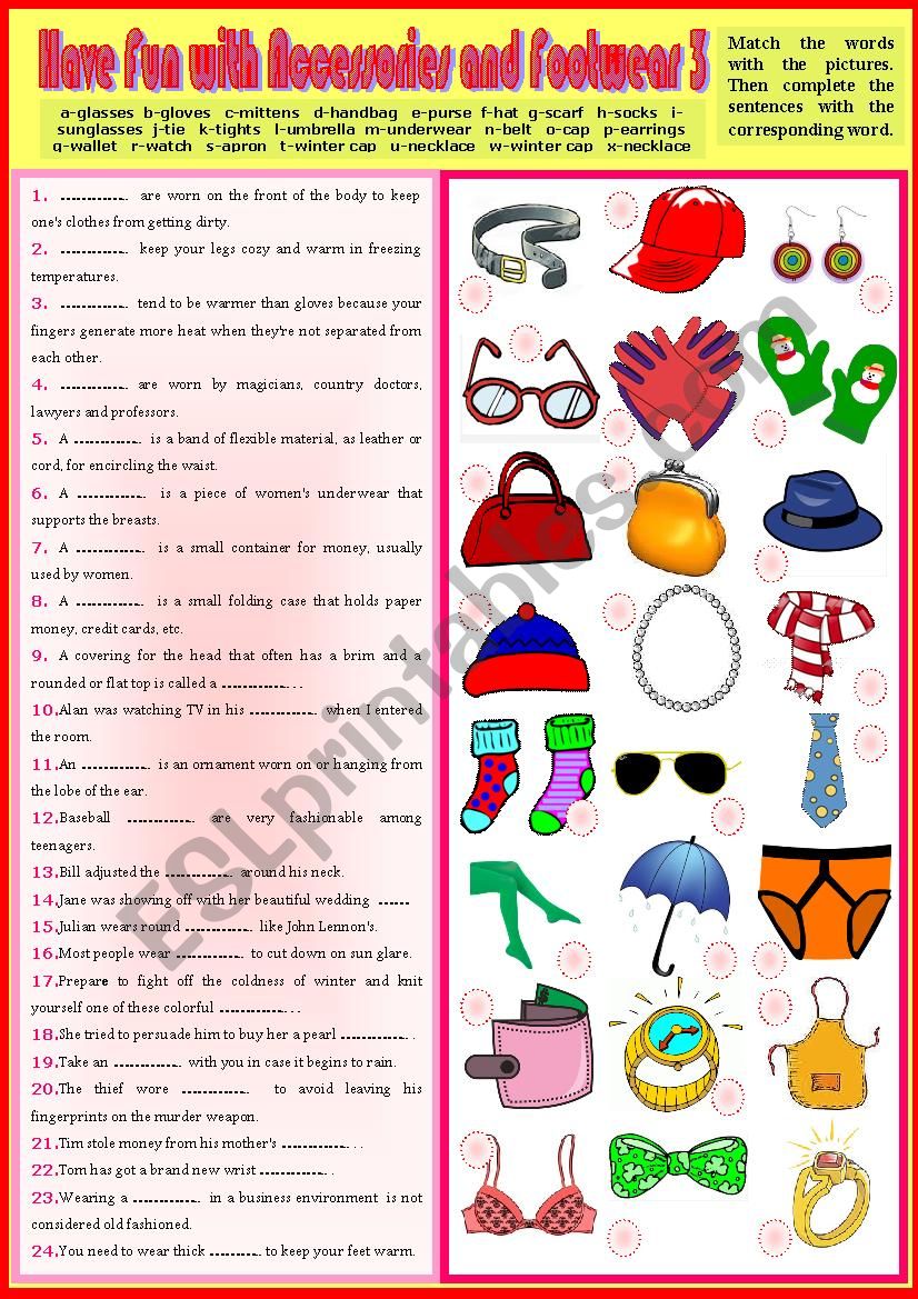 Vocab - Have Fun with Accessories and Footwear 3 