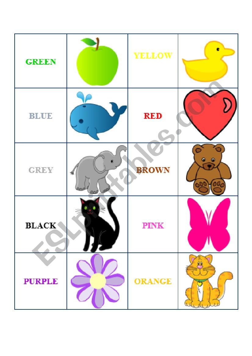 Colors worksheet