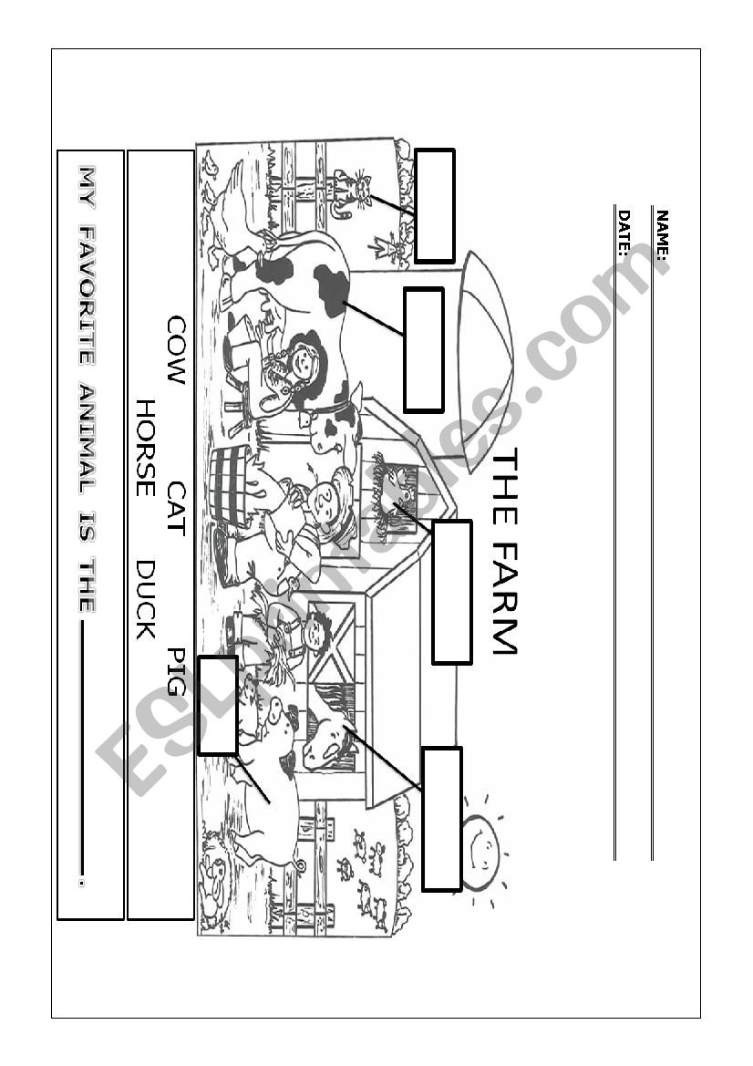 Farm Animals worksheet