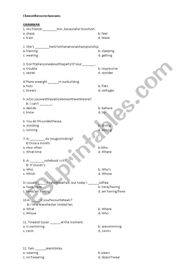 grammar spin 1 worksheet