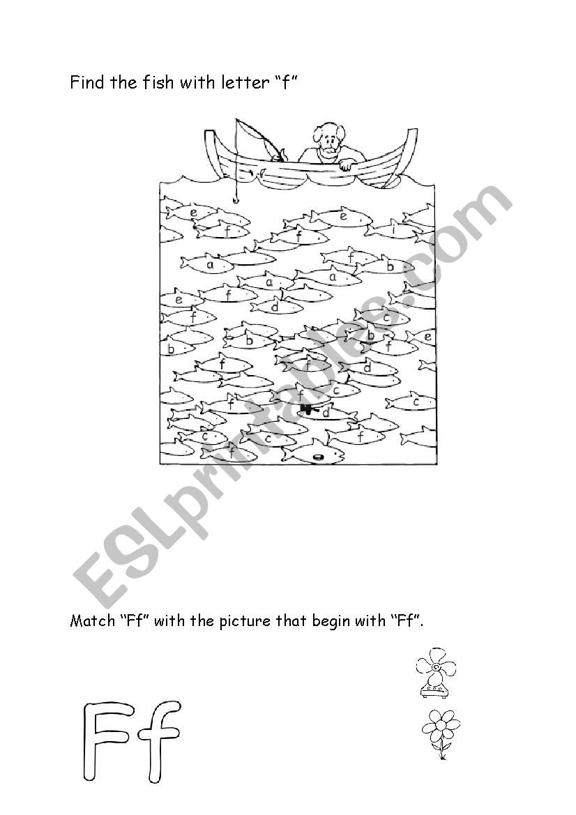 Letter Ff worksheet