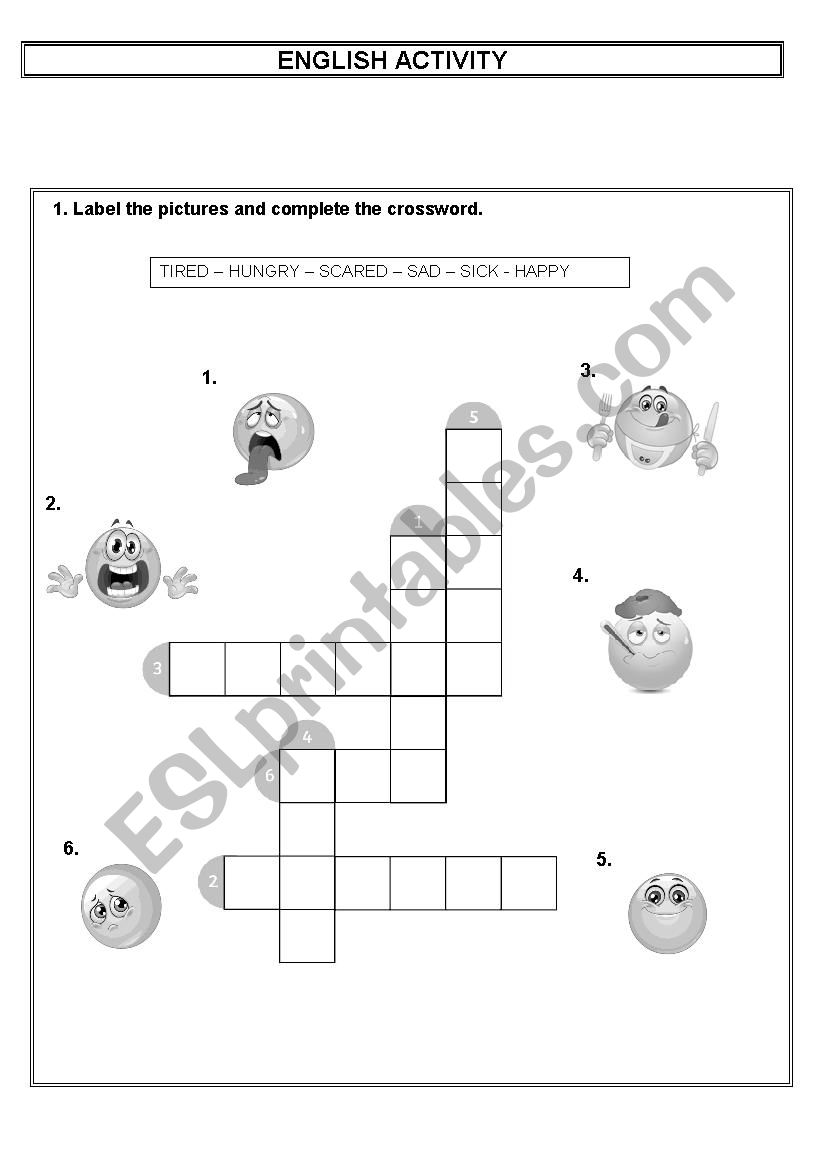 Feelings  worksheet