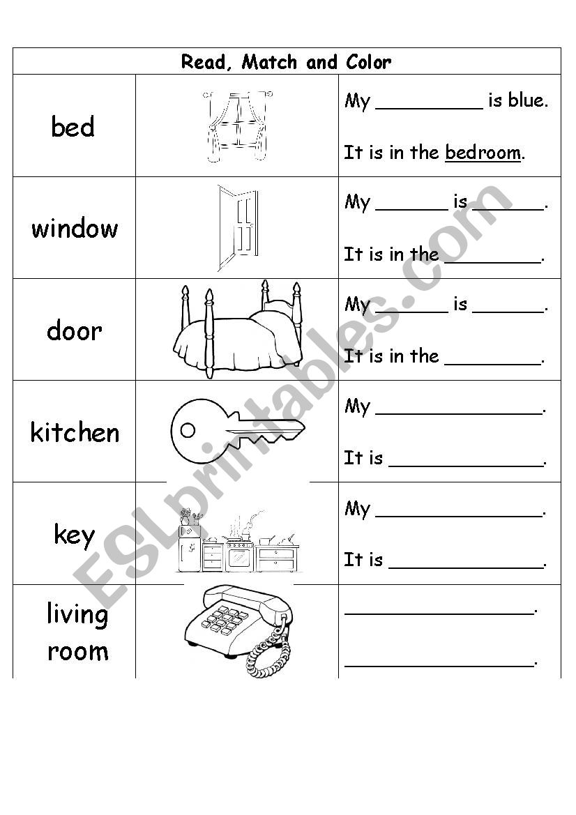 housethings worksheet