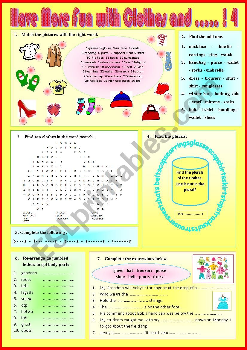 Vocab - Have More Fun with Clothes Accessories and Footwear.  5