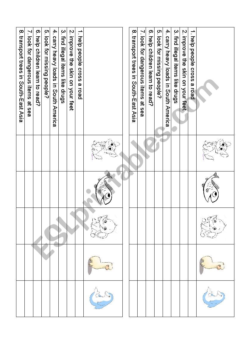 Reading exercise checklist worksheet