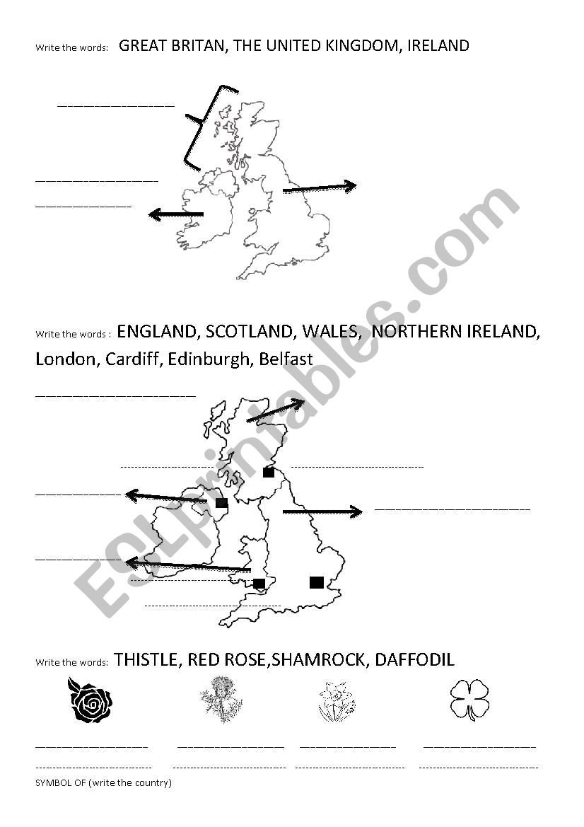 The United Kingdom worksheet