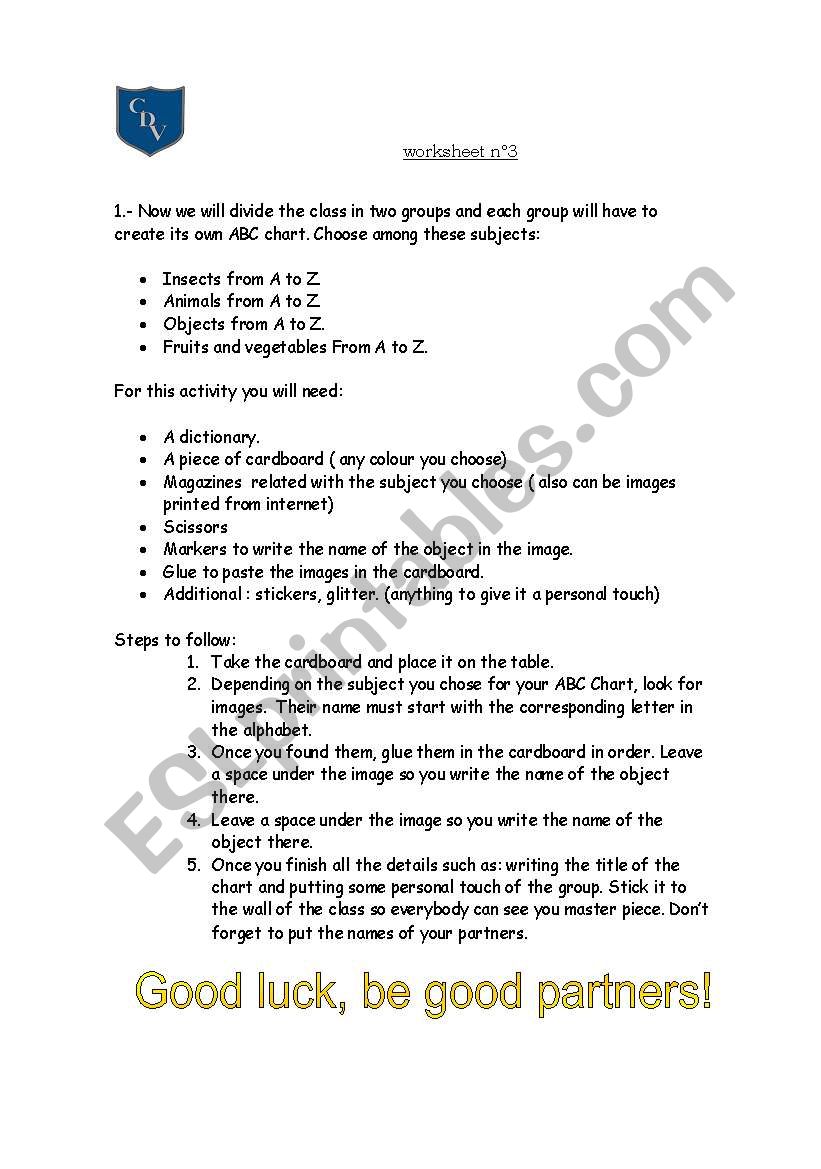 group work worksheet