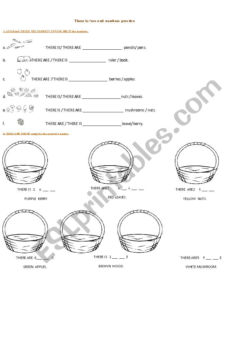 There is are worksheet