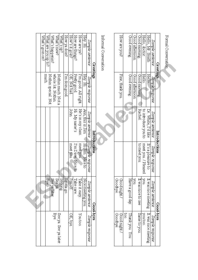 Business conversation  worksheet