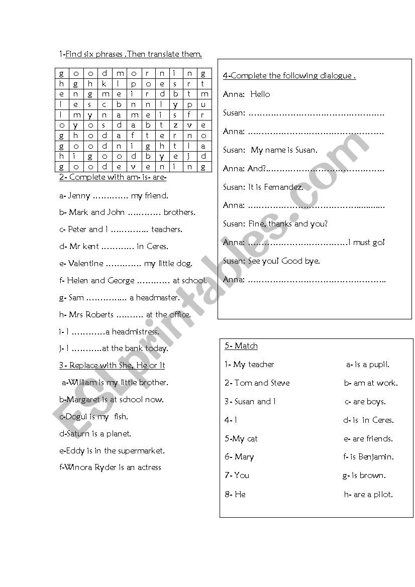 grammar test worksheet