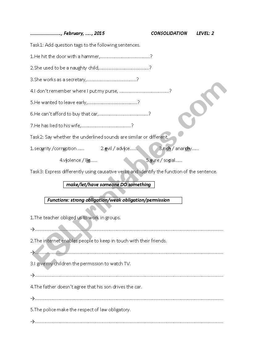 consolidation activities worksheet