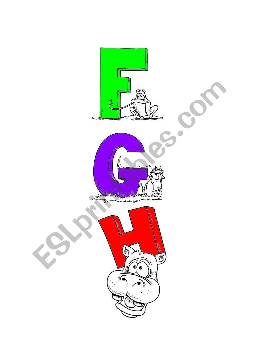 F,G,H FLASHCARDS worksheet