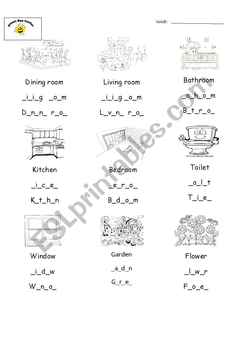 room worksheet