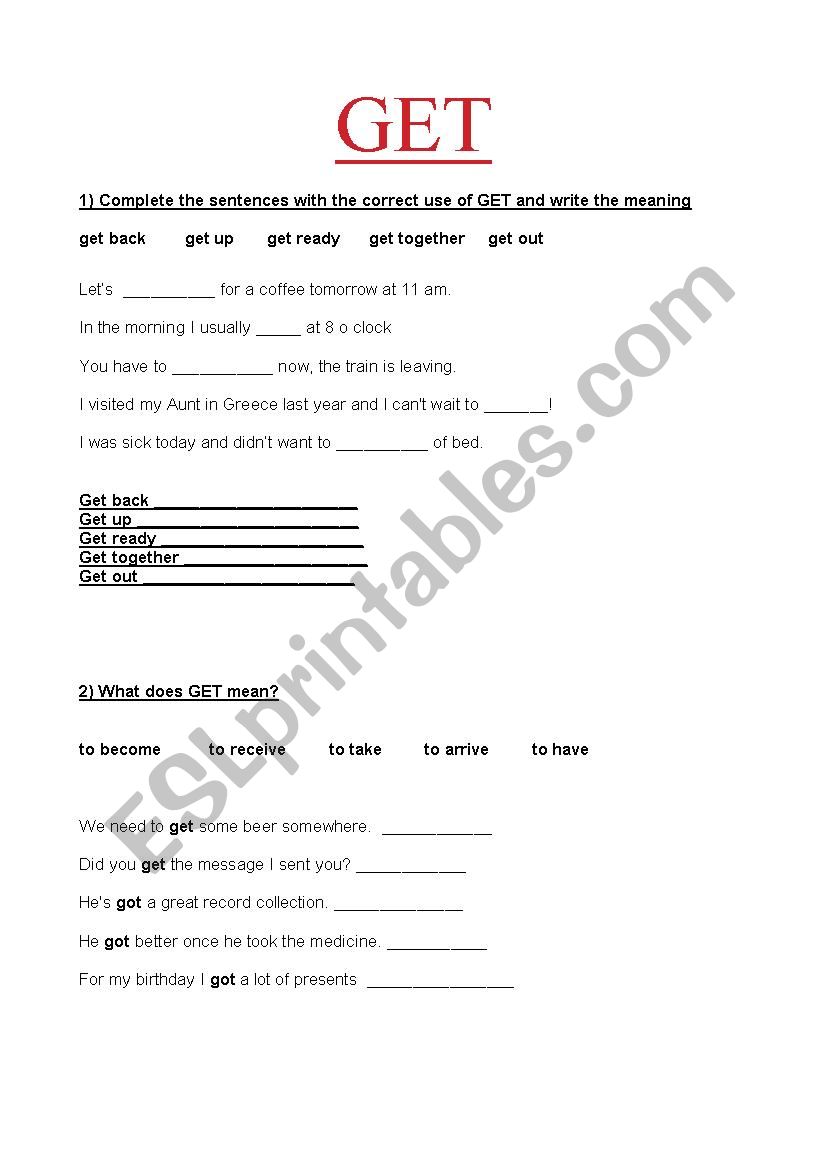 Use of Get worksheet