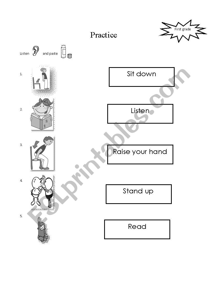 classroom language worksheet