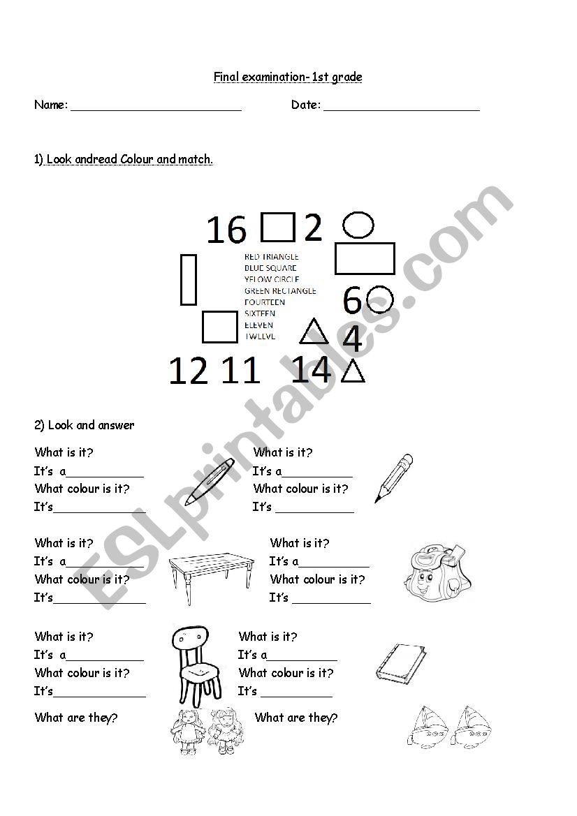 final examination  worksheet