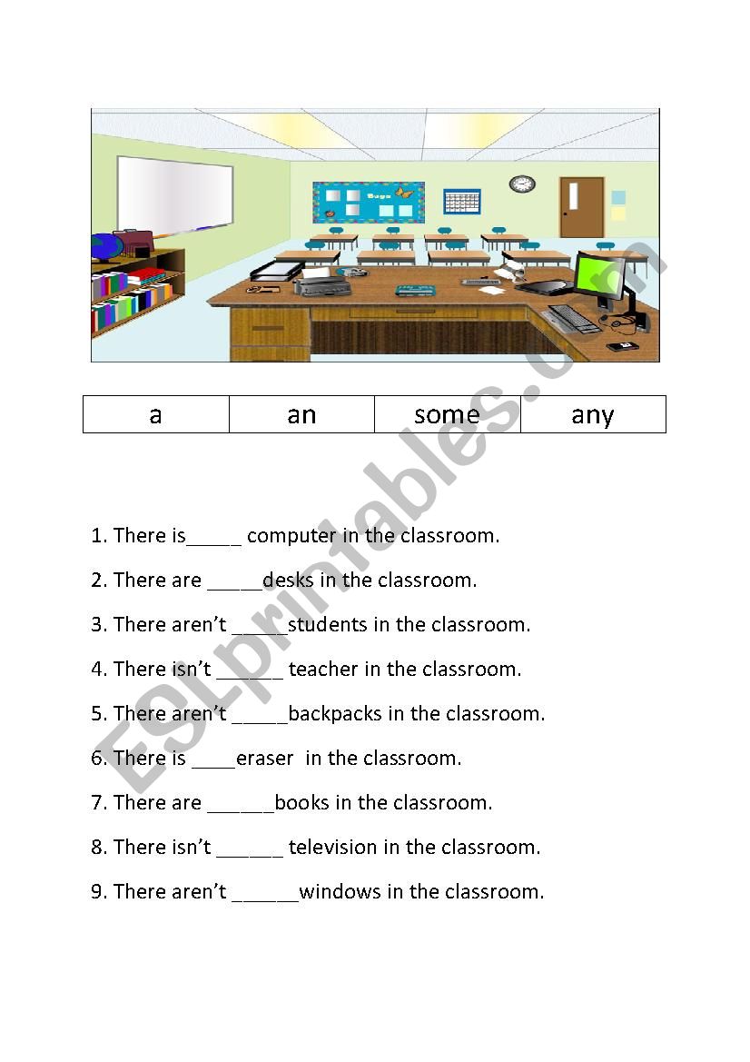 A/An Some/Any worksheet