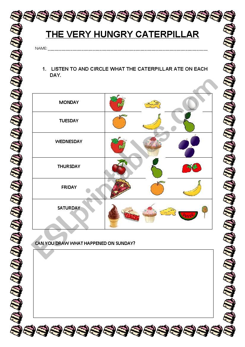 THE VERY HUNGRY CATERPILLAR LISTENING