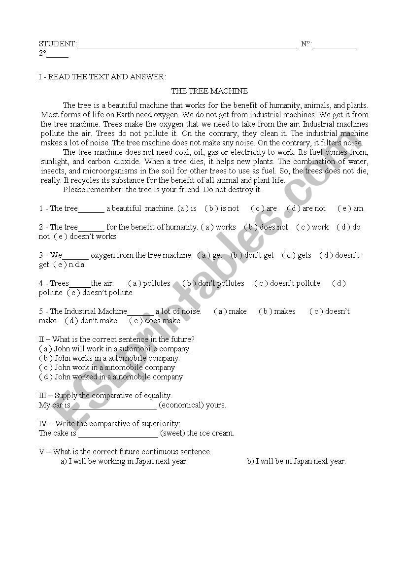  Present Simple worksheet