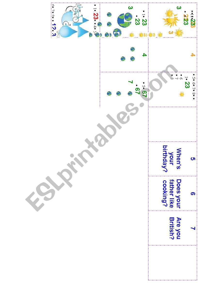 Present Simple  Cards Game worksheet