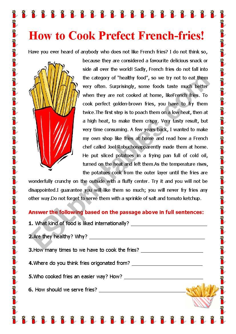 french fries essay