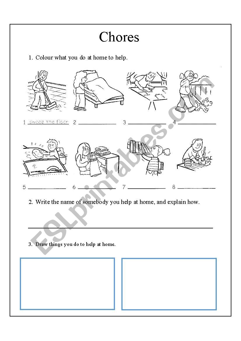 Chores worksheet