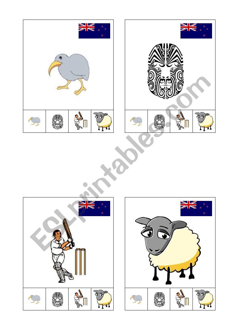 Happy families New Zealand card