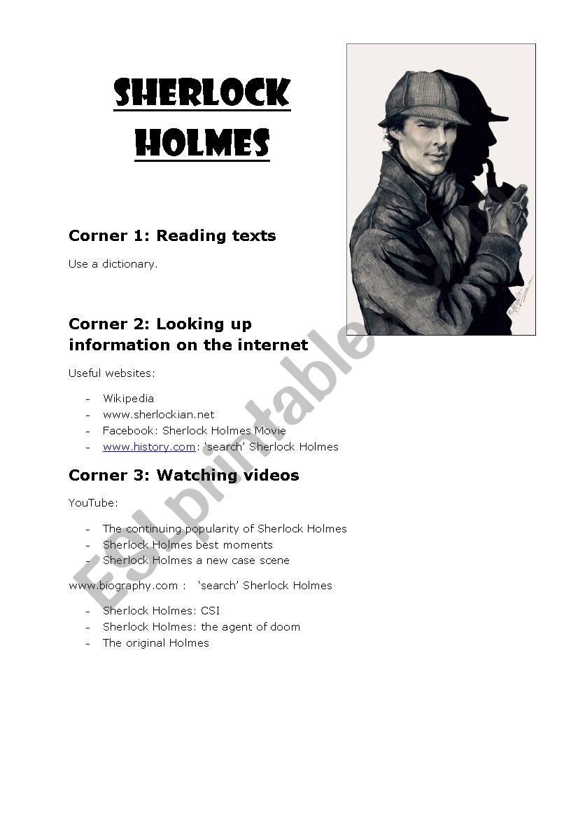 Internet task: Sherlock Holmes