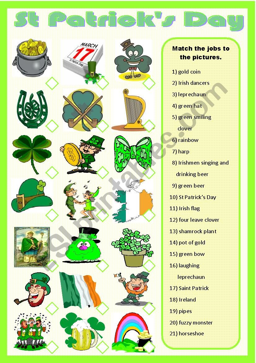 St Patricks Day worksheet