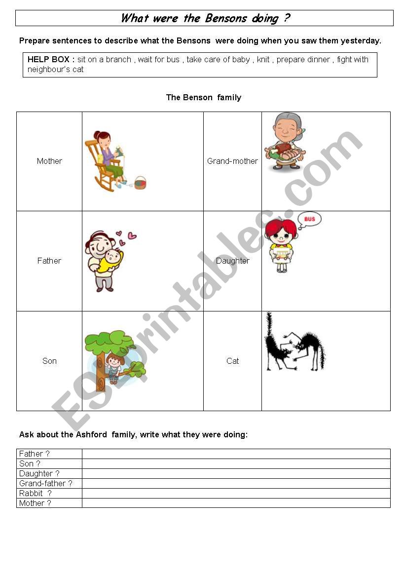 the bensons and the ashfords worksheet