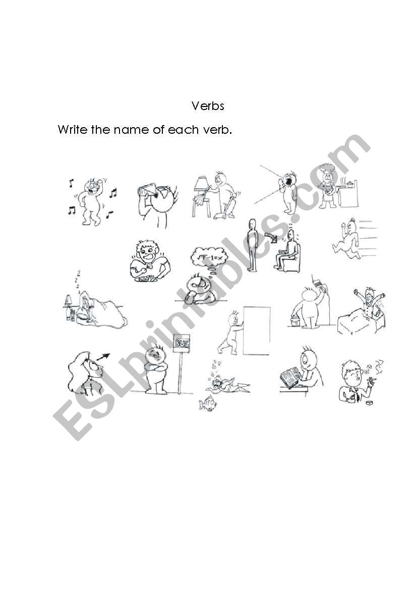 Verbs worksheet