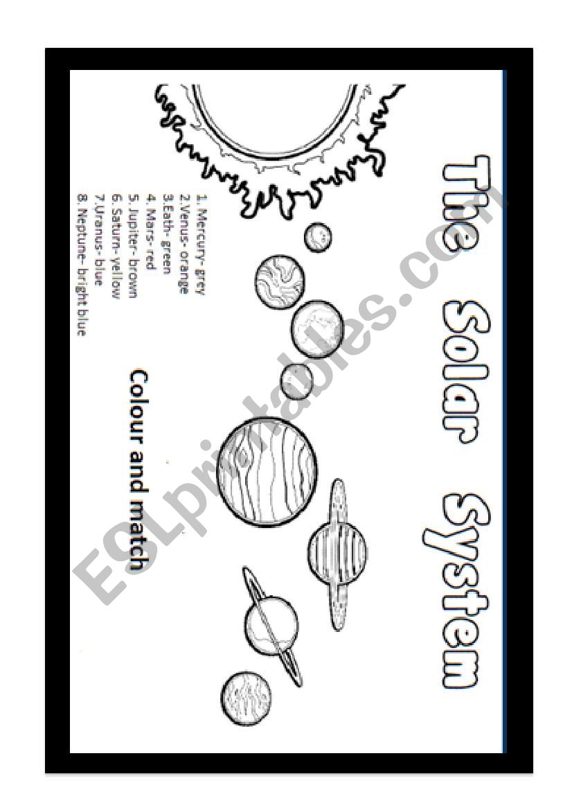 Solar System worksheet