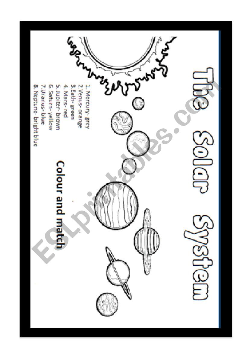 Solar System worksheet