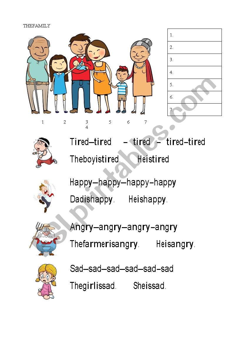 Vocabulary. Family and animals