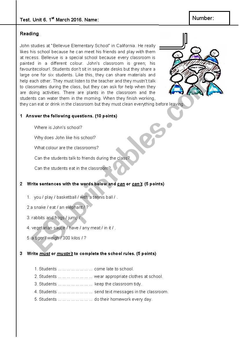 Test Can - canīt / must - mustnīt Test Can - canīt / must - mustnīt