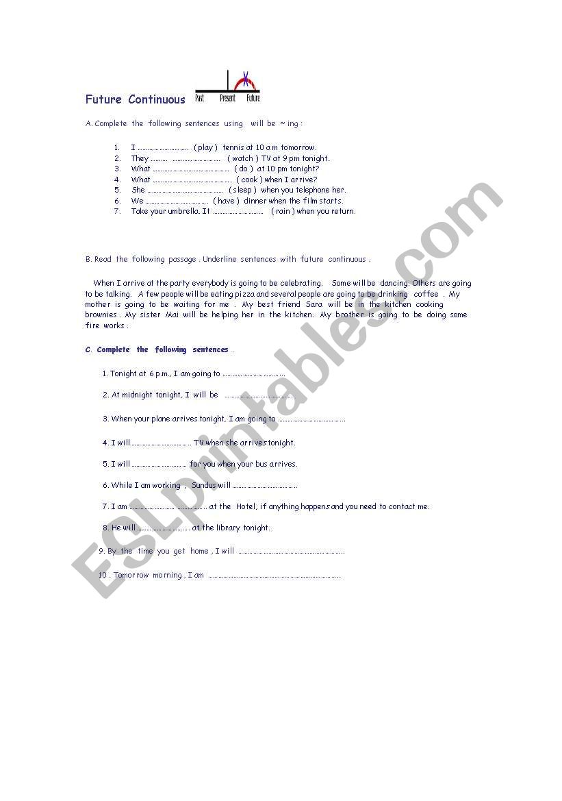 present  perfect worksheet